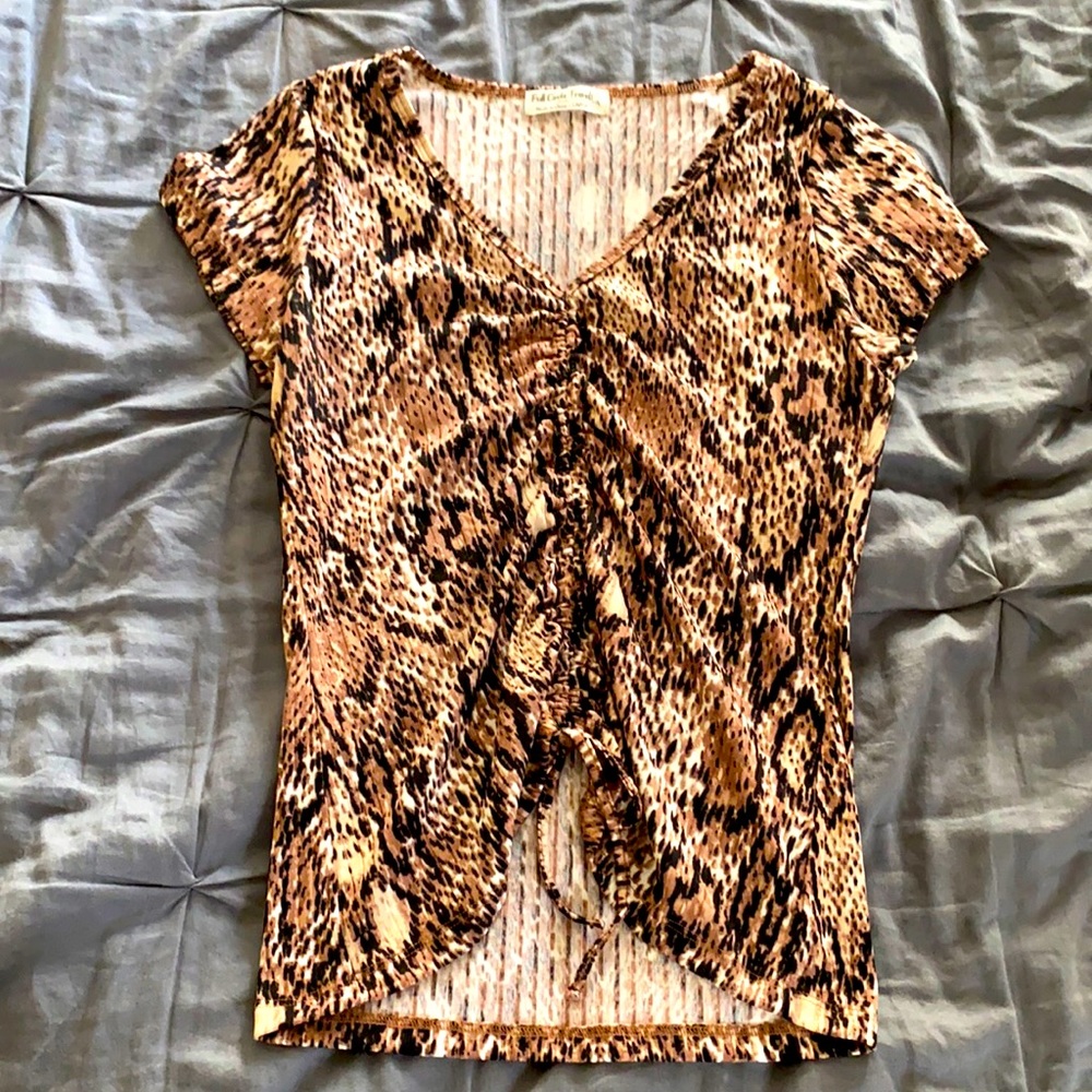Full circle trends animal print top